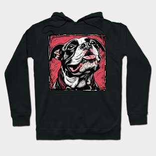 Retro Art American Bully Dog Lover Hoodie